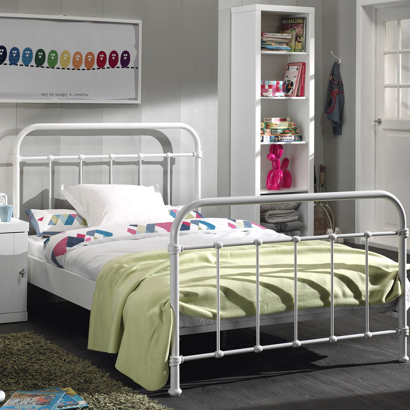 Metallbett New York 120 Weiss #2