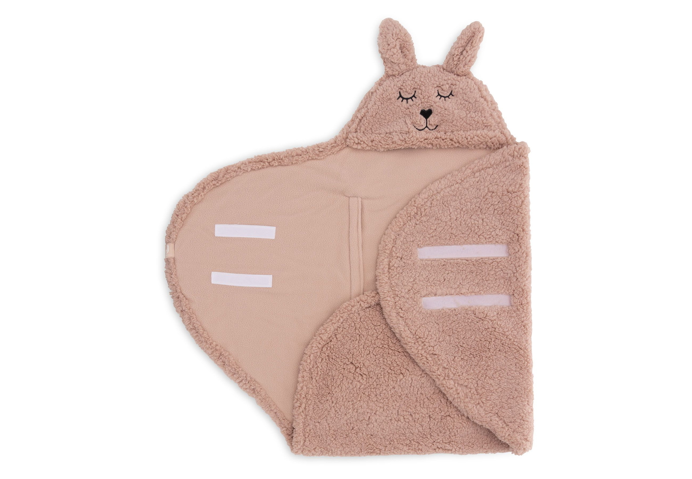 Einschlagdecke für Babyschale Hase Rosa 6
