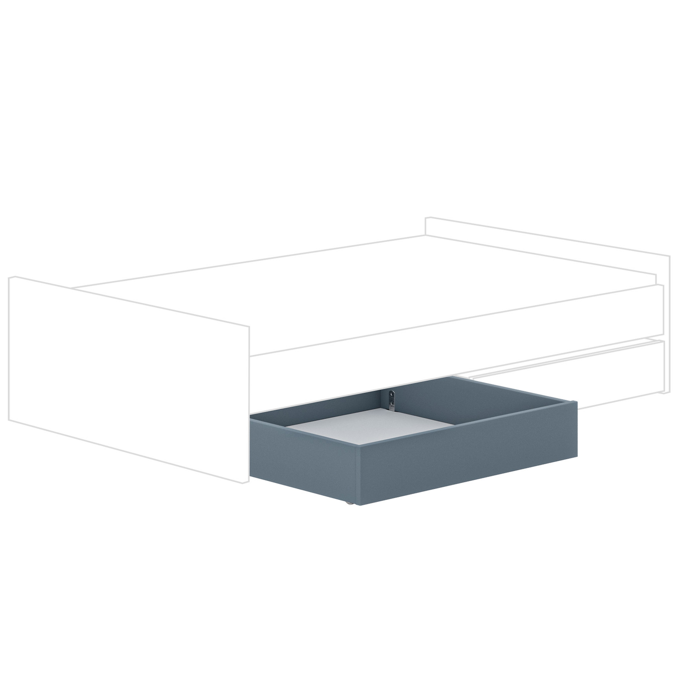 Bettschublade 1/2 Little Flo Blau