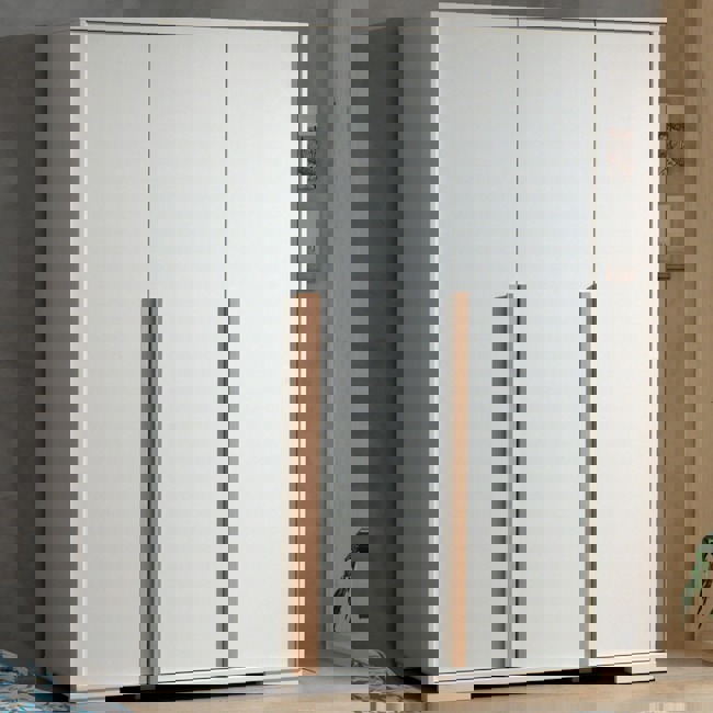Kleiderschrank London Weiss, 3-türig 3