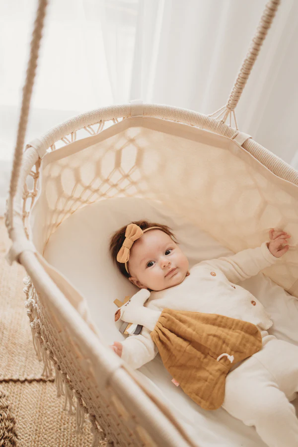 Schmusetuch Giraffe Senfgelb 2