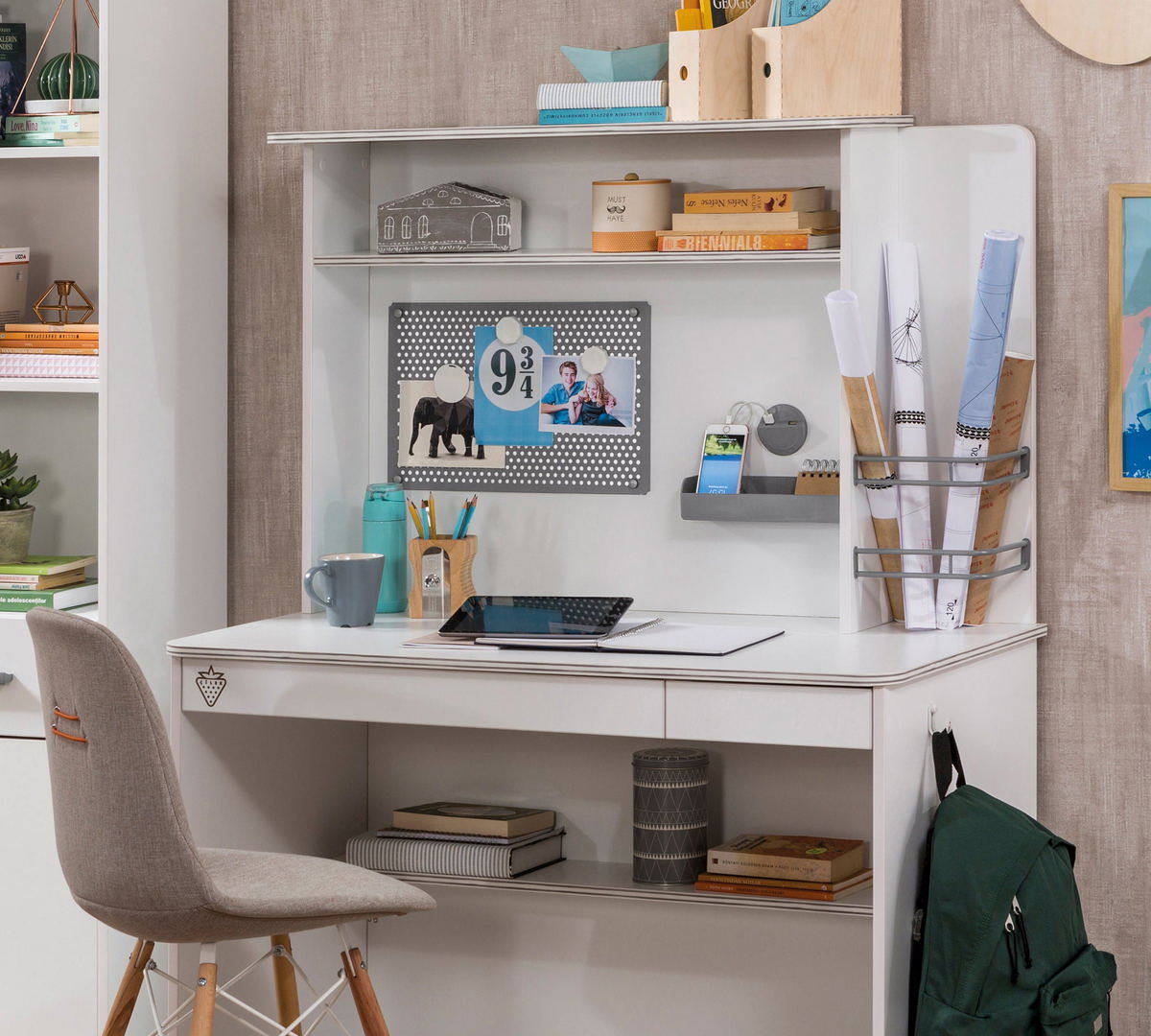 Schreibtischaufsatz White (schmal) #2