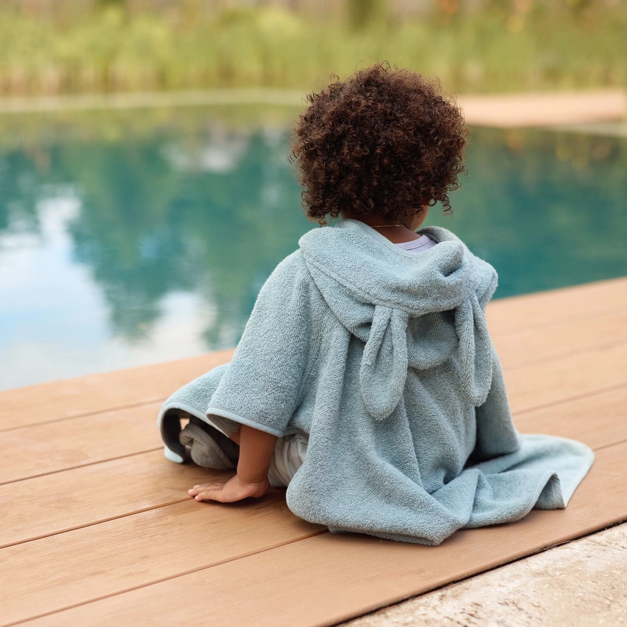 Badeponcho Frottee Sea Green 2