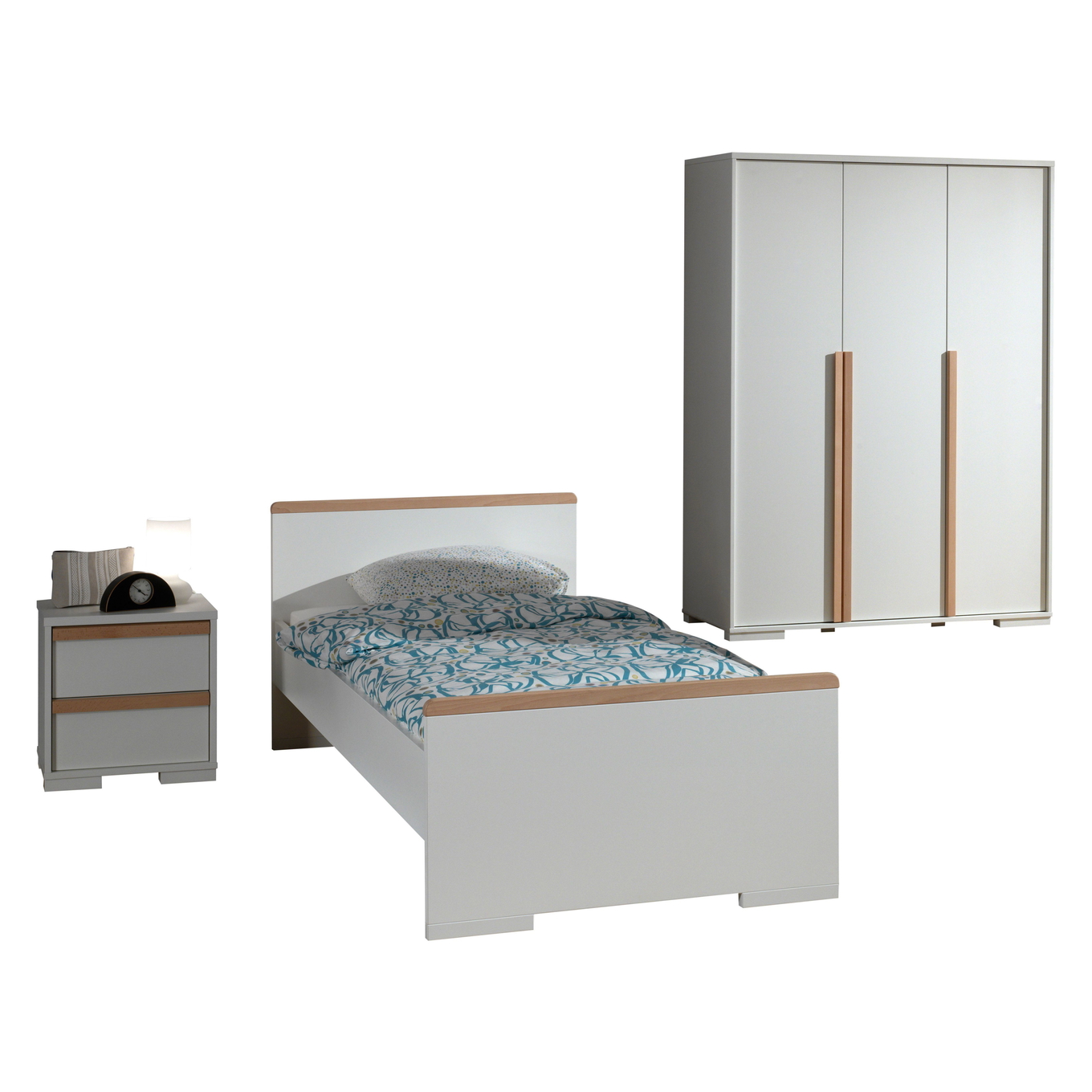 Kinderzimmer London 3-teilig Set Weiss, 3