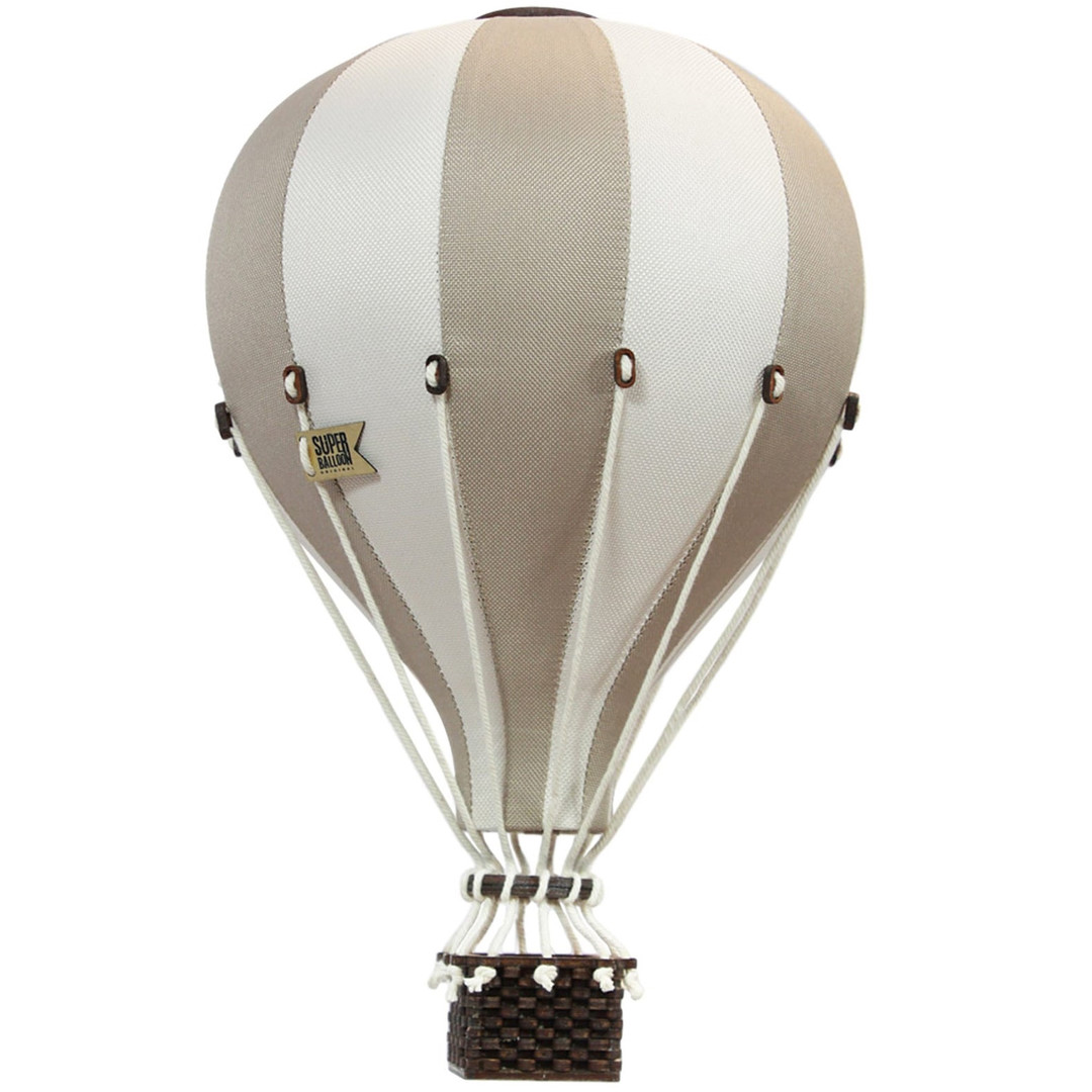 Deko Heissluftballon Hellbraun Creme L 1