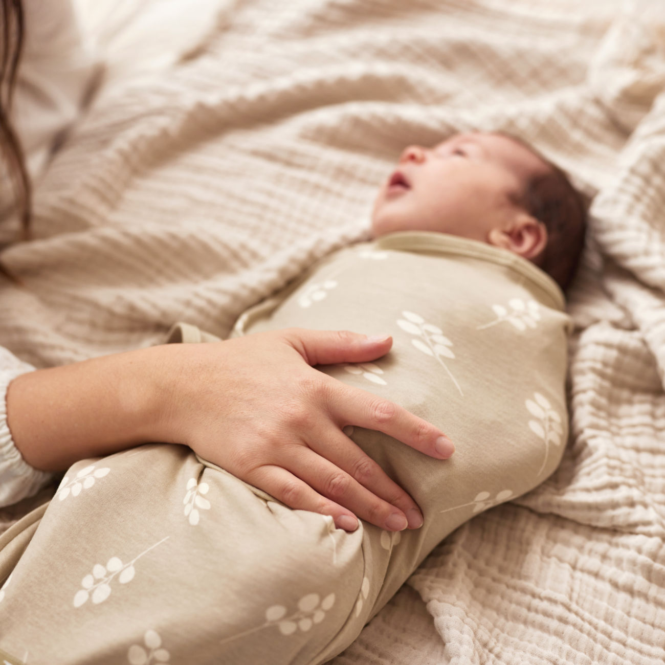 Puck Schlafsack Wrapper Olive, 0-3 Monate 4