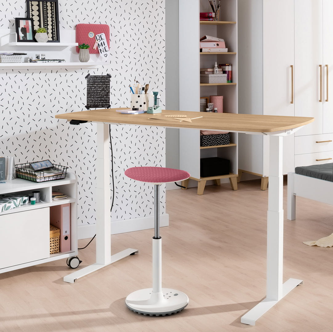 Schreibtisch E-Lion 1 150 Weiss Braun 7