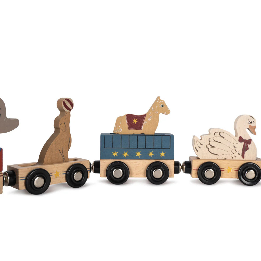 Holztiereisenbahn mit Tieren FSC 6