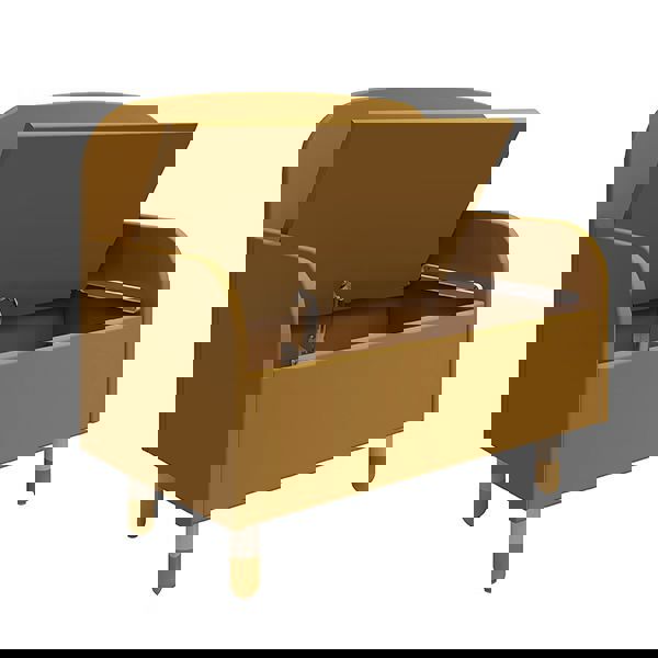 Sitzbank mit Stauraum Dots Senfgelb 4