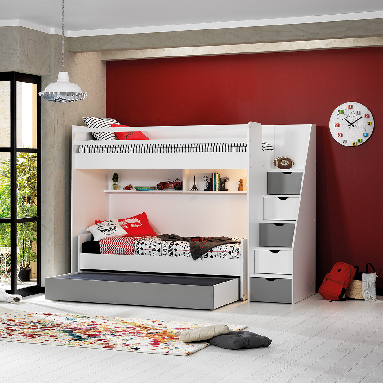 Hochbett Neo Set Grau, Set 2 3