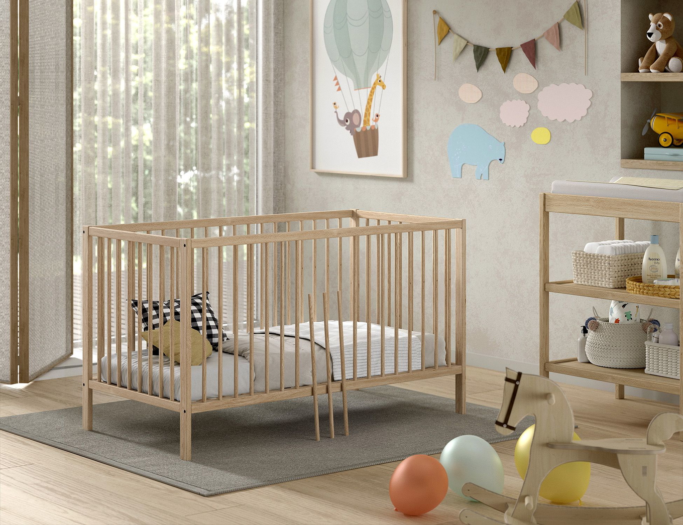 Babybett Dino 70 Holz 3