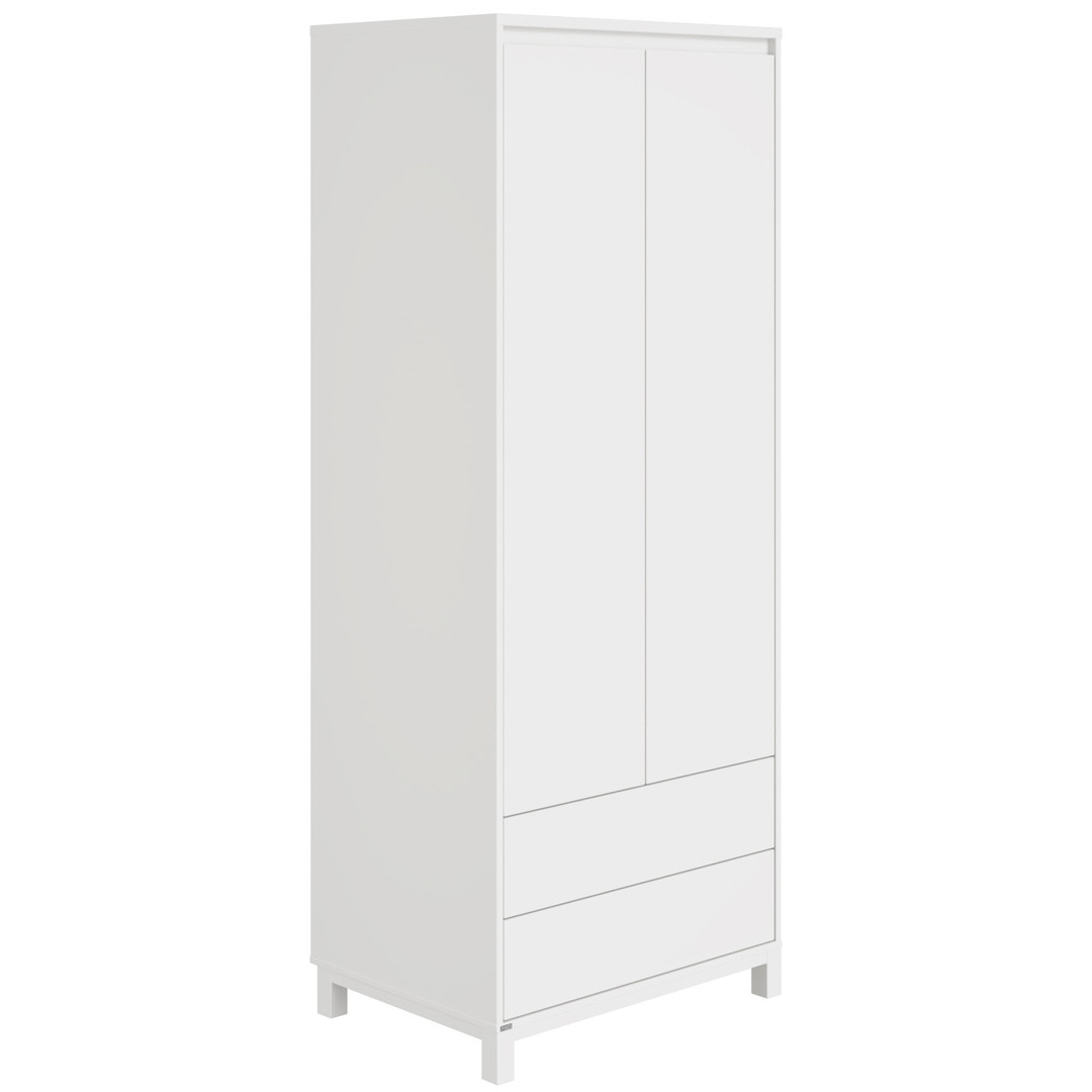 Kleiderschrank Olli mit Schubladen 2-türig Weiss