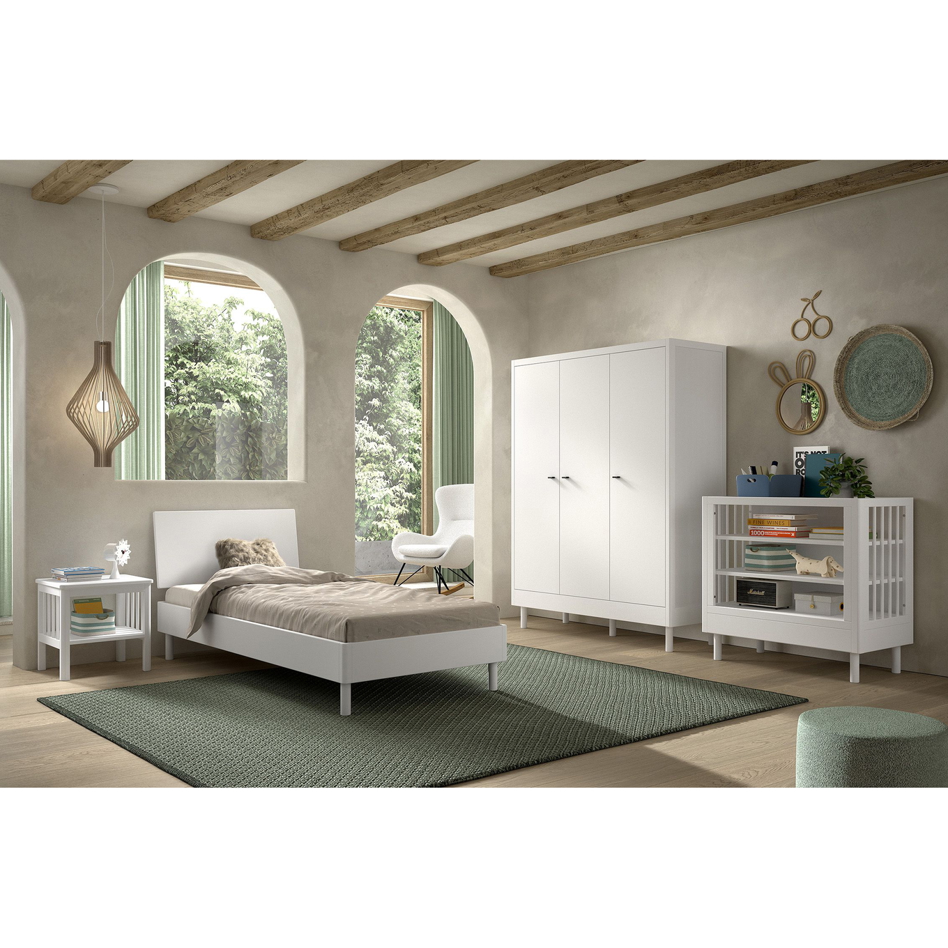 Kinderzimmer Forrest Buche 4-teilig Set E #2