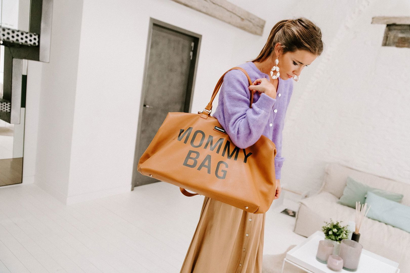 Mommy Bag Lederlook Braun 2