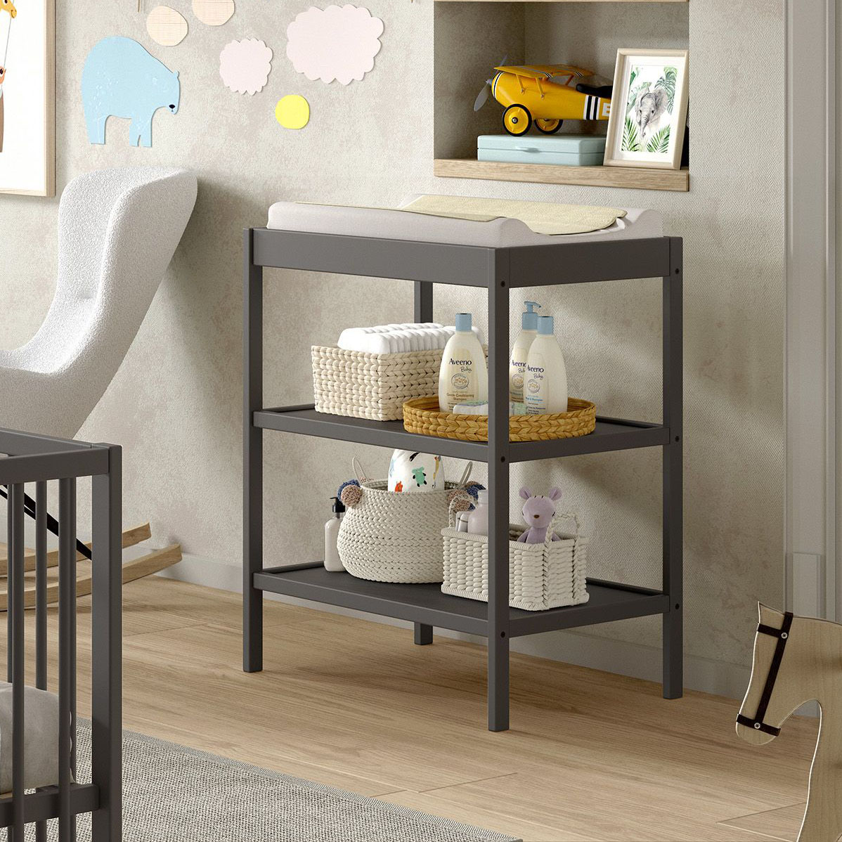 Wickeltisch Dino Anthrazit 2