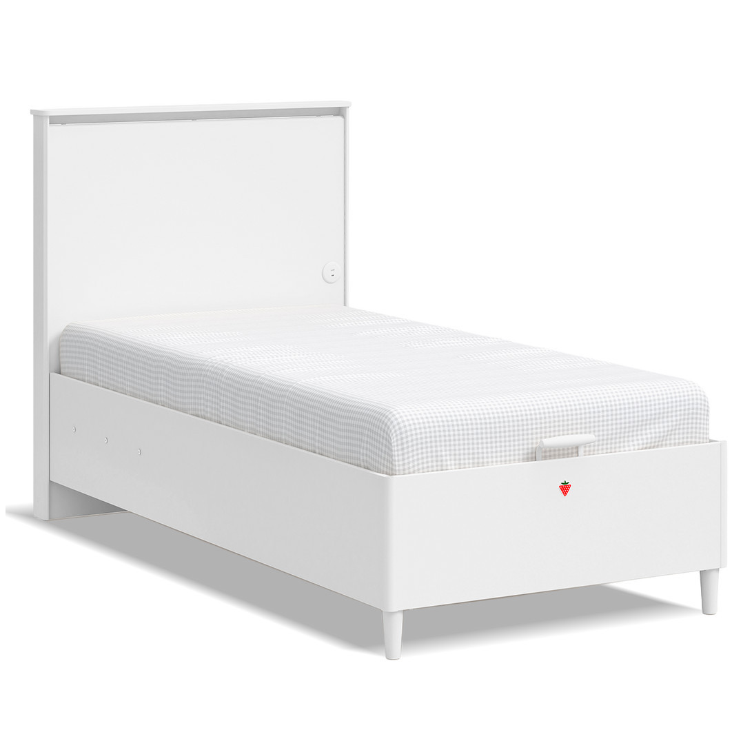 Bett Varia White mit Stauraum, 100 x 200 cm