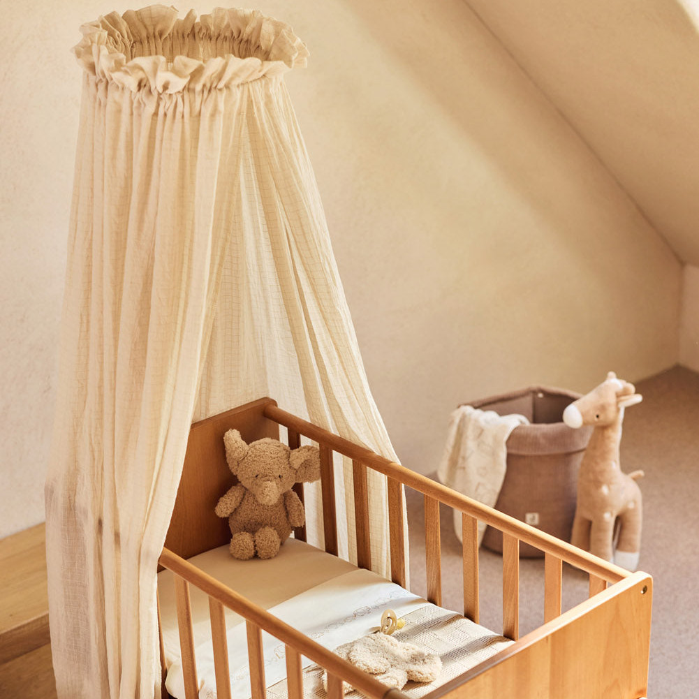 Betthimmel Cosy Check Sand #2