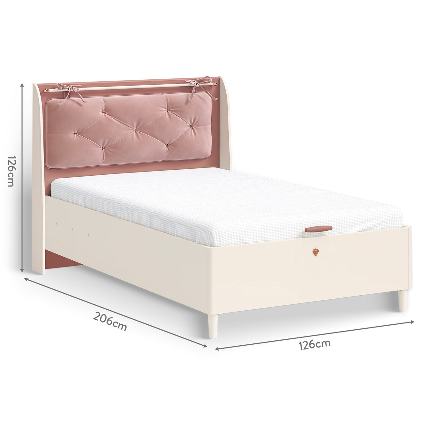 Bett Elegance mit Kopfteil, mit Stauraum, 120 x 200 cm 5