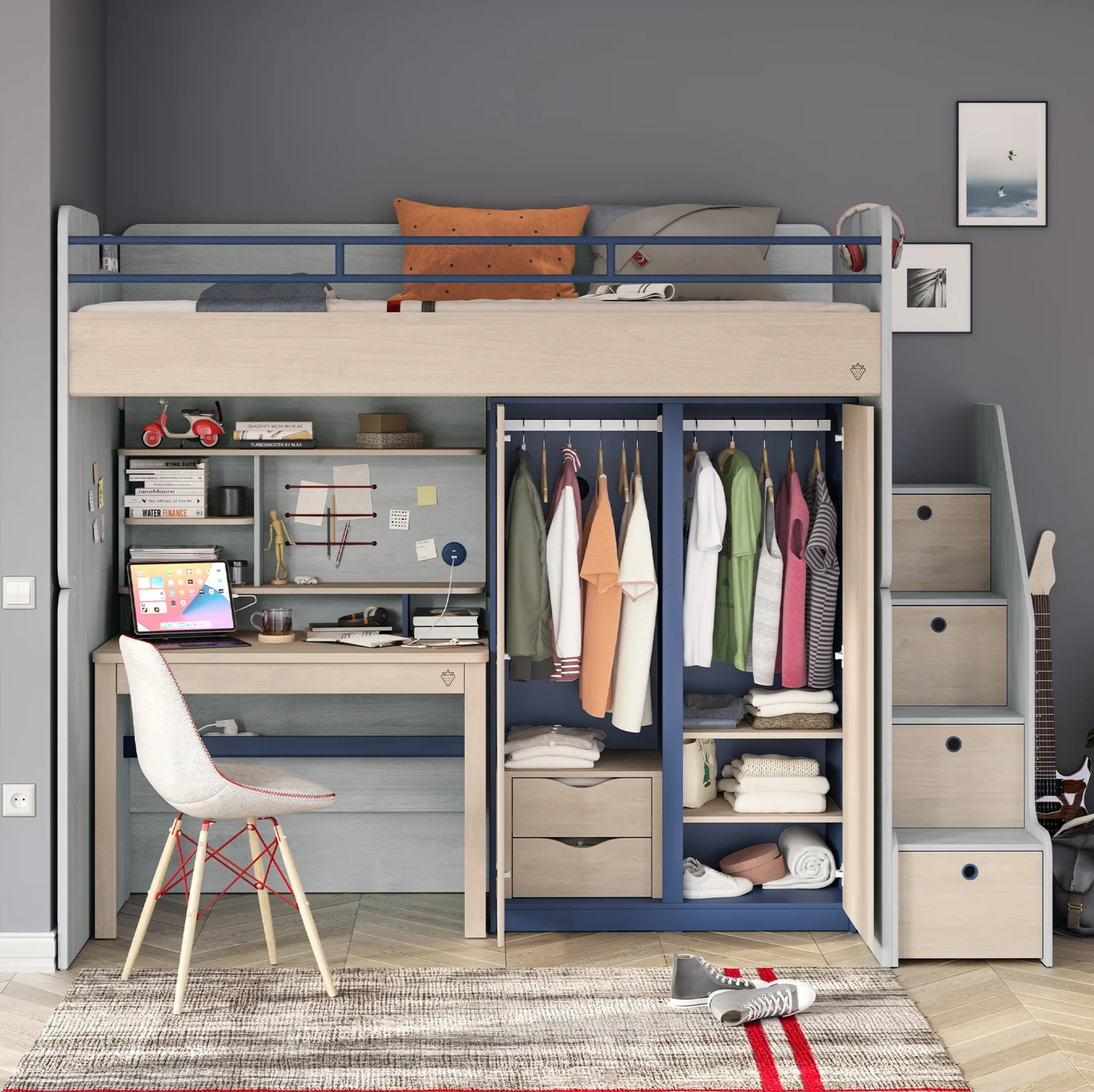 Hochbett Studio Trio Set Set 1 3