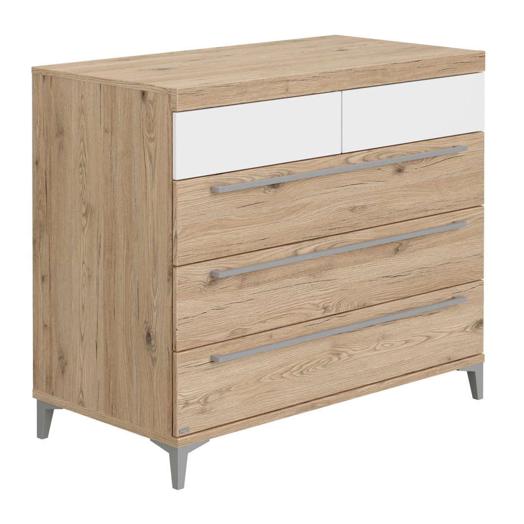 Kommode Remo Schmal Front 3x Eiche