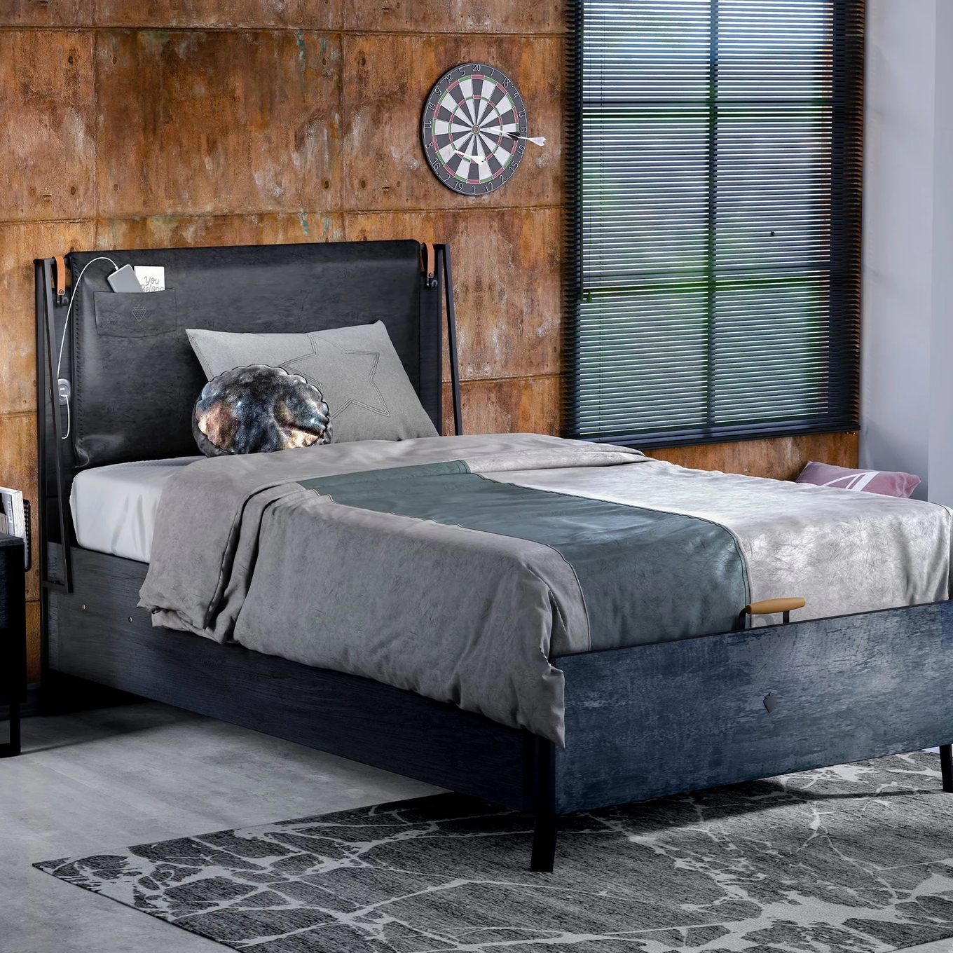 Kopfteil Dark Metal 120cm 4