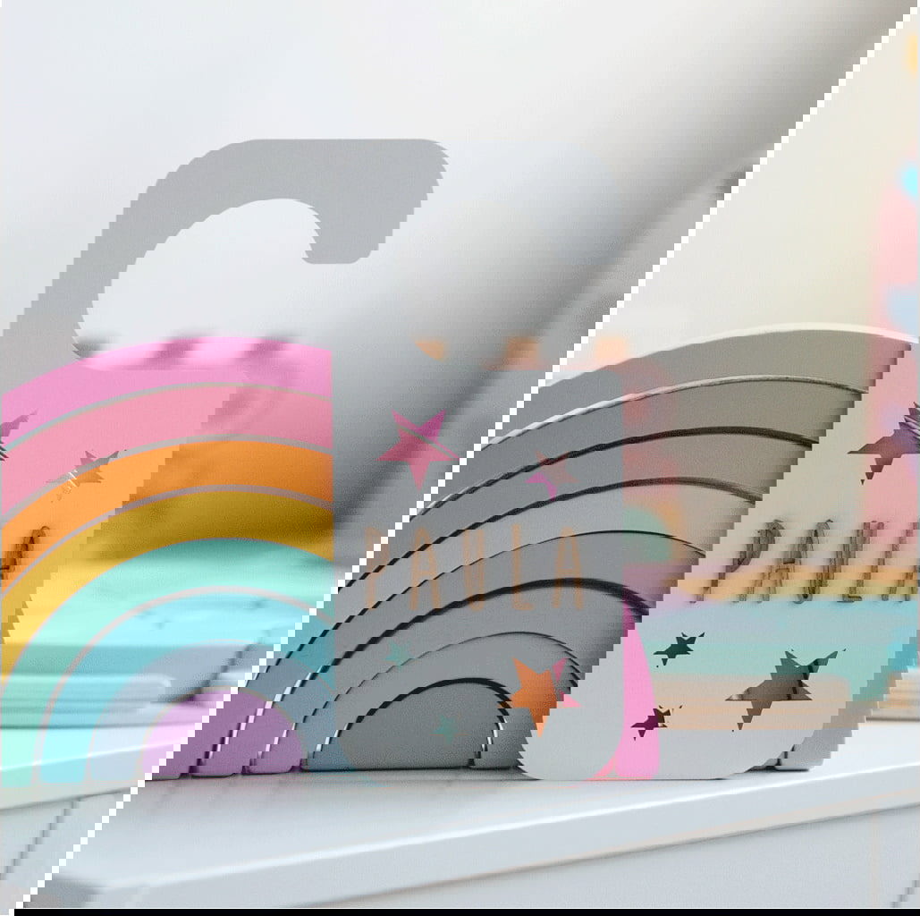 Türhänger Stern Weiss personalisierbar 2