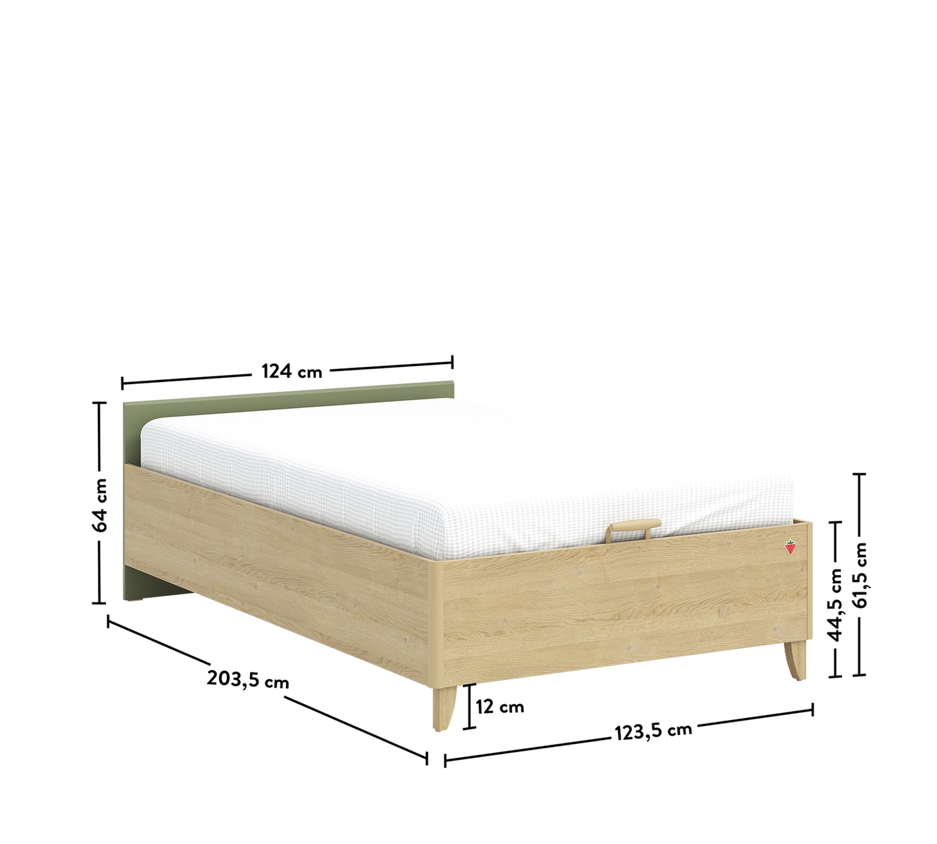 Bett Loof mit Stauraum, ohne Kopfteil, 120 x 200 cm 4
