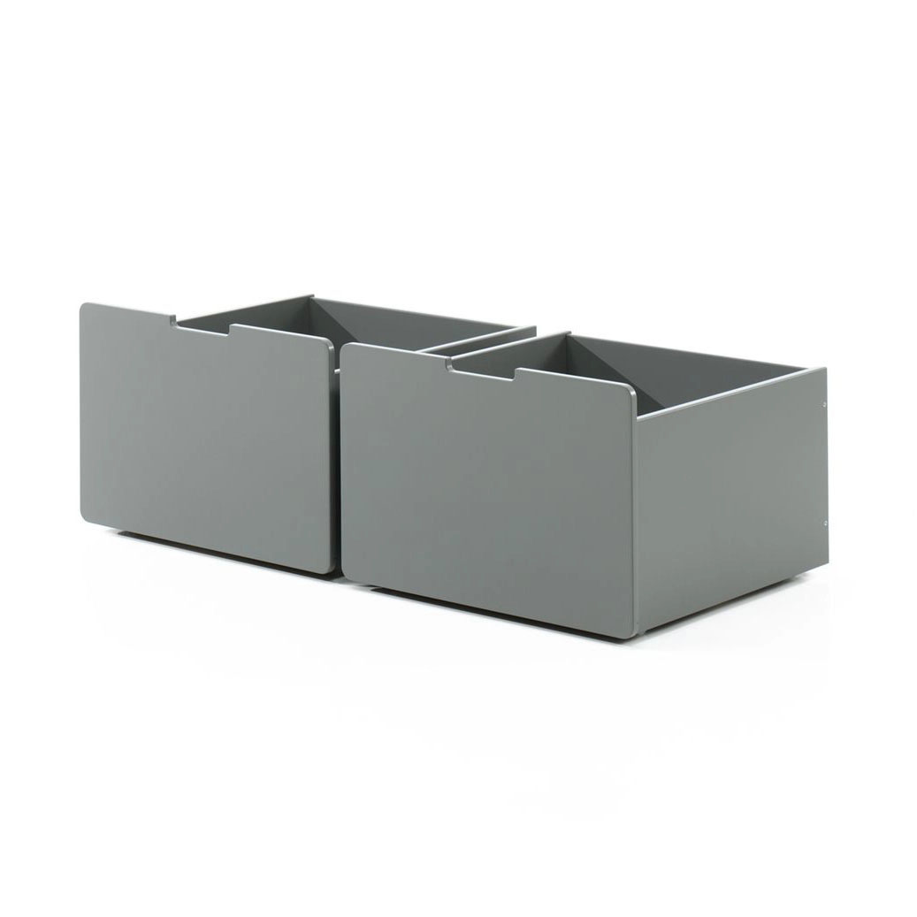 Bett Pino mit Rutsche inkl. Hängeablage & Schubladen 2er-Set Grau 6