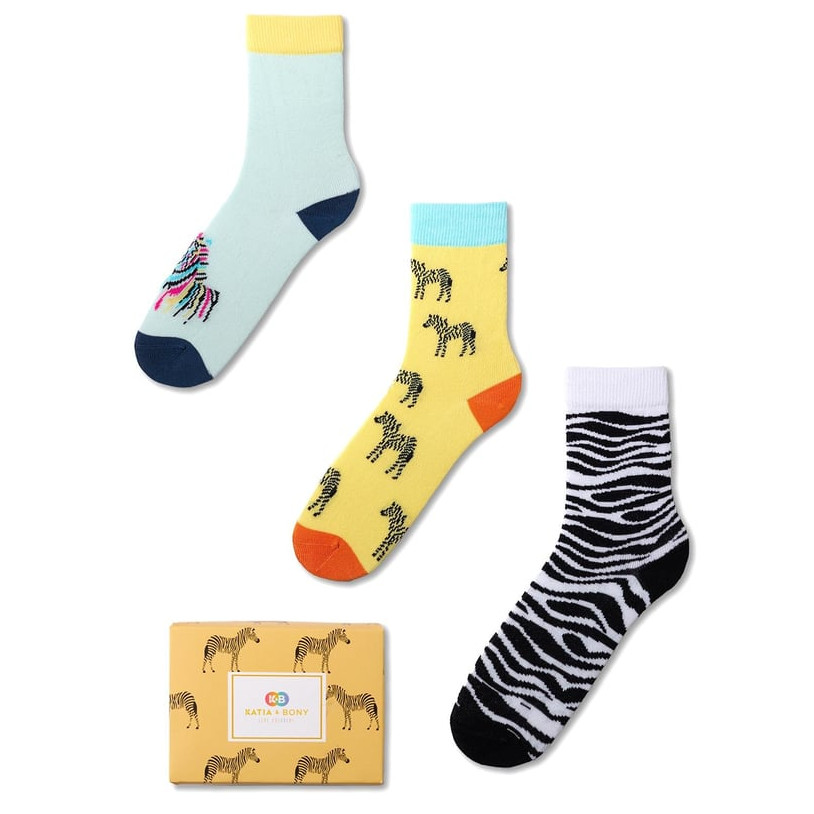 Socken Zebra 3er Set 2-4 Jahre