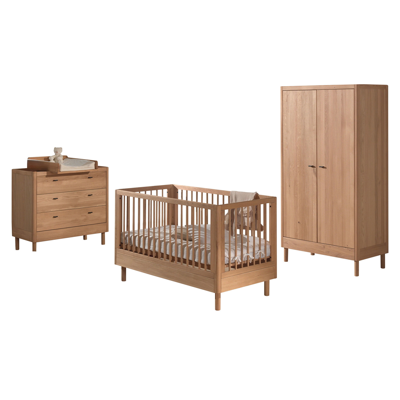 Babyzimmer Forrest Eiche 4-teilig Set C