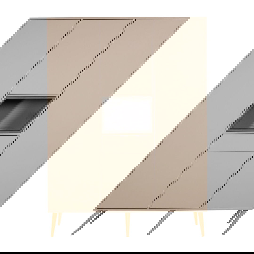 Kleiderschrank Cocoon Latte, 3-türig 4
