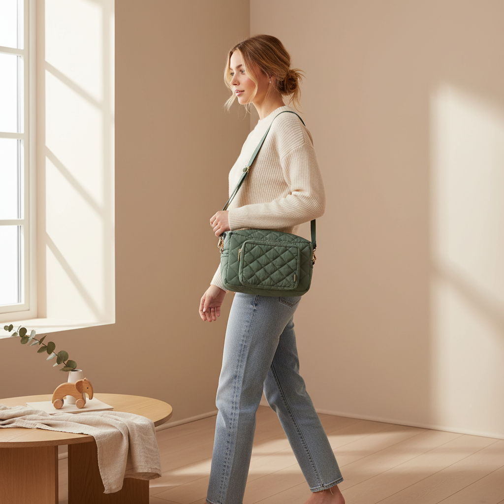 Wickeltasche Ivy Green Klein 4