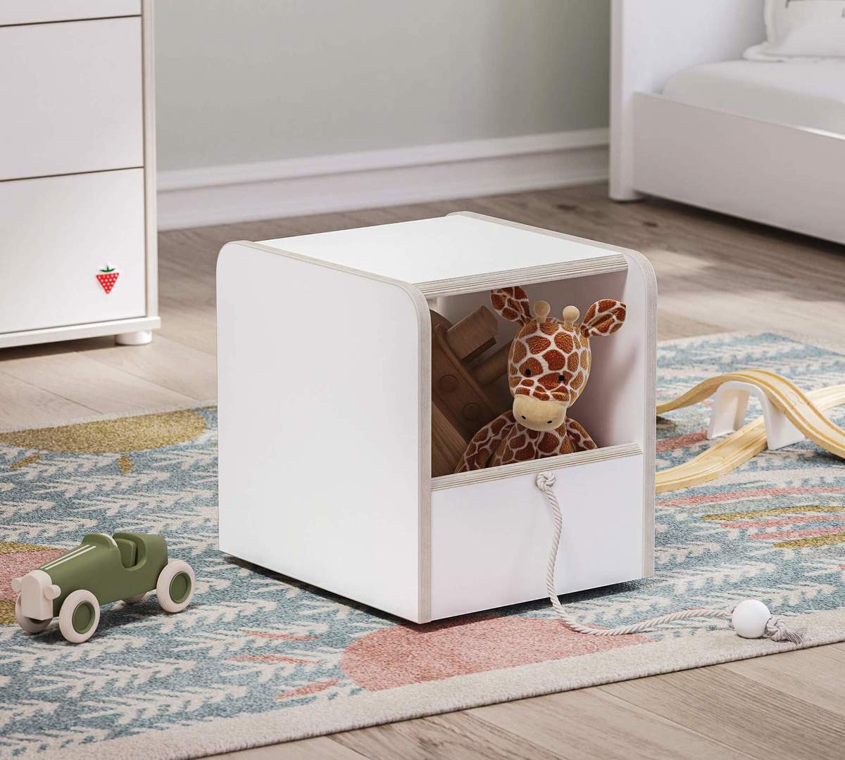 Hocker / Spielzeugkiste Montes Weiss 2