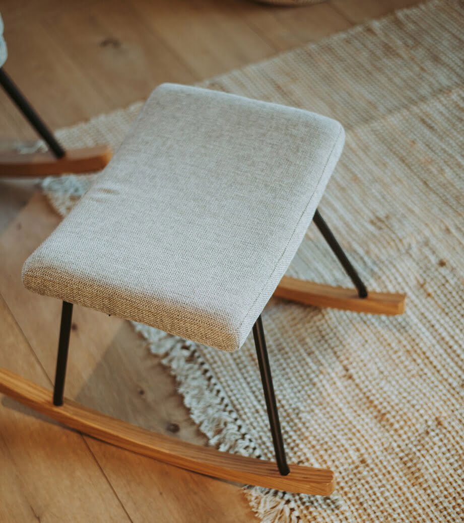 Hocker für Schaukelstuhl De Luxe Sand Grey 2