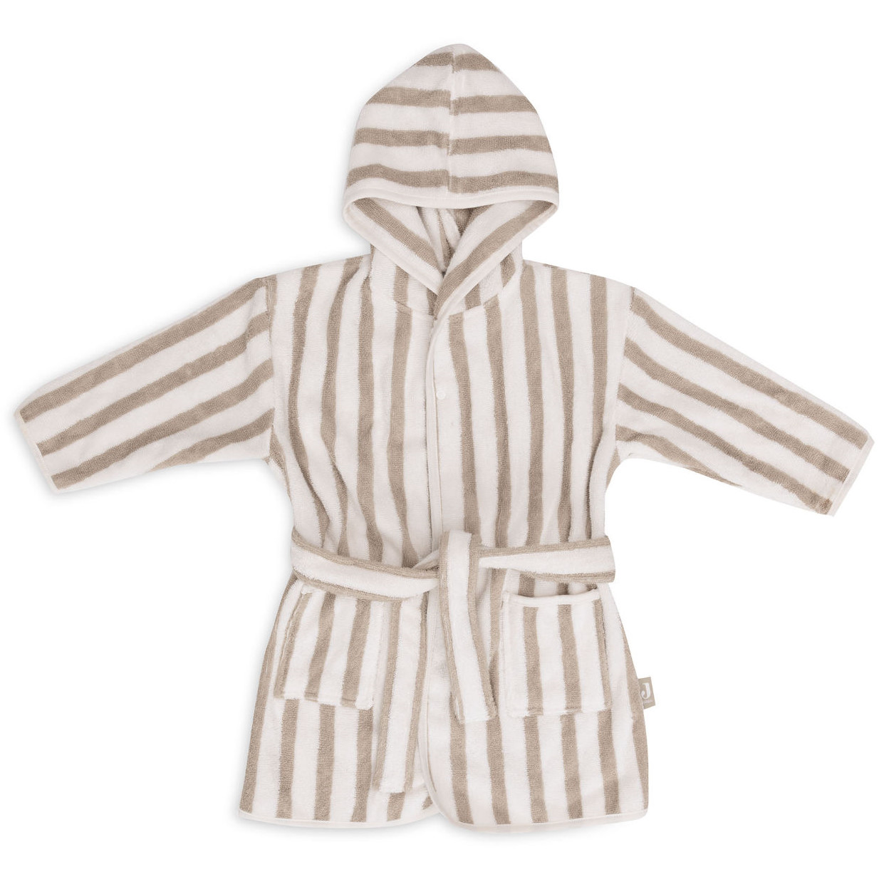 Bademantel Stripe Frottee Olive, 3-4 Jahre 1