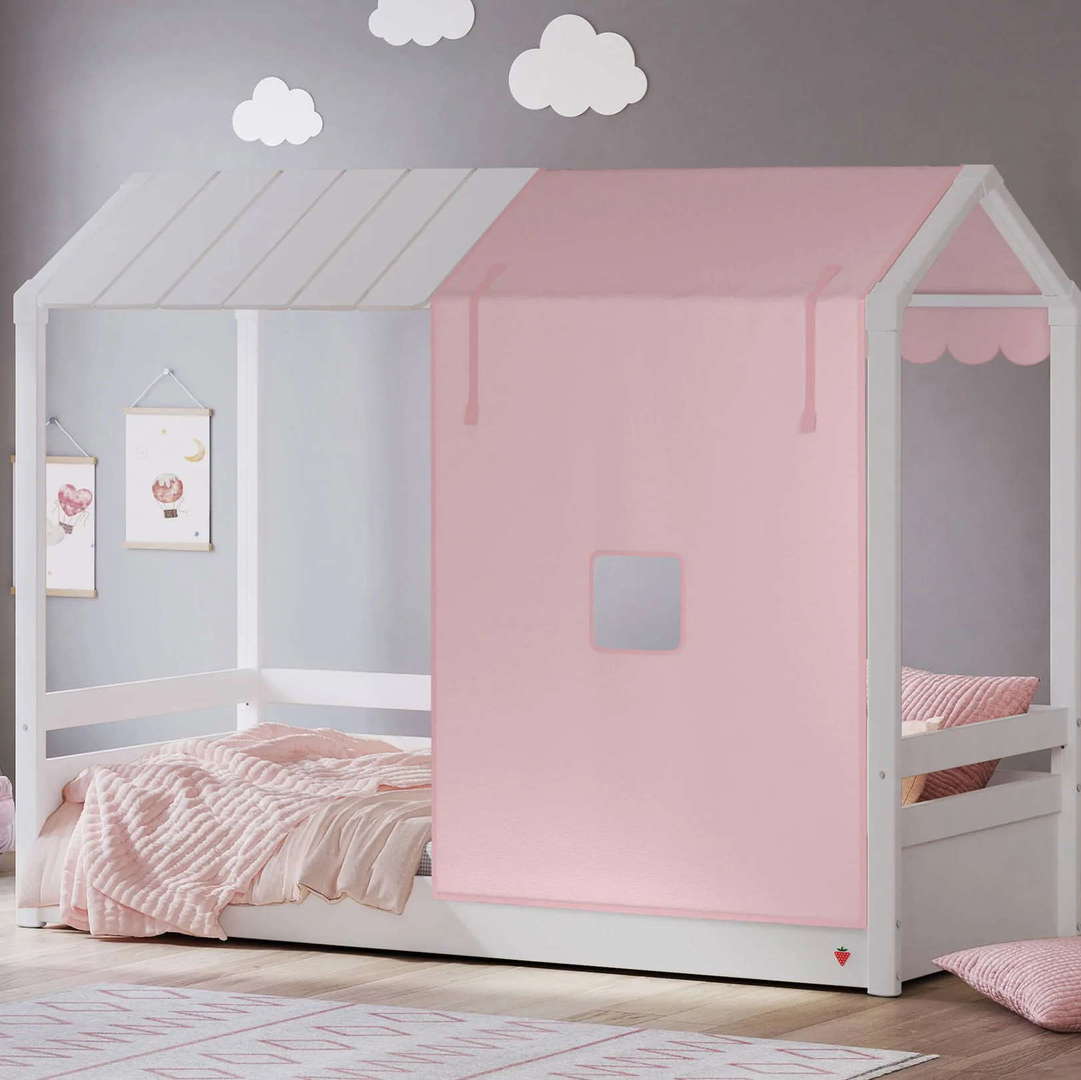 Spielvorhang Montes für Hausbett Pink 2