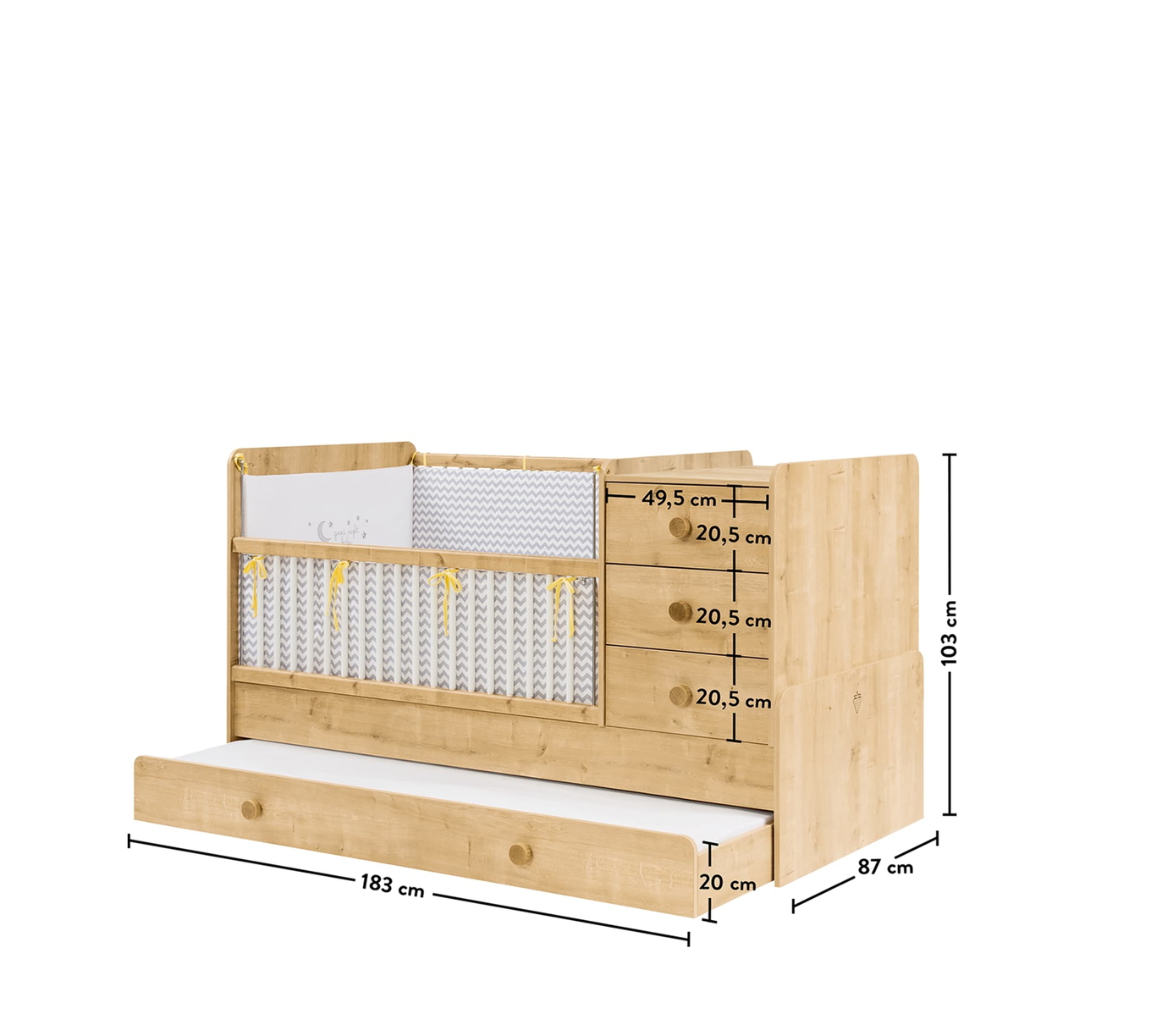 Babybett Mocha Umbaubar 6