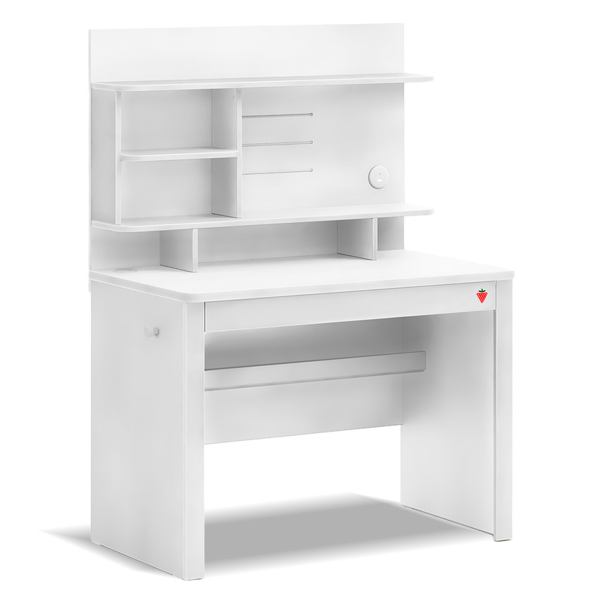 Schreibtisch Varia White Niedrig mit Aufsatz