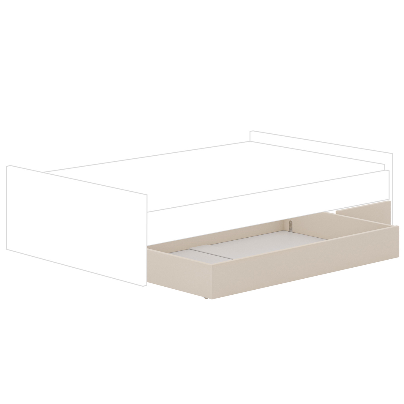 Bettschublade 3/4 Little Flo Beige 1
