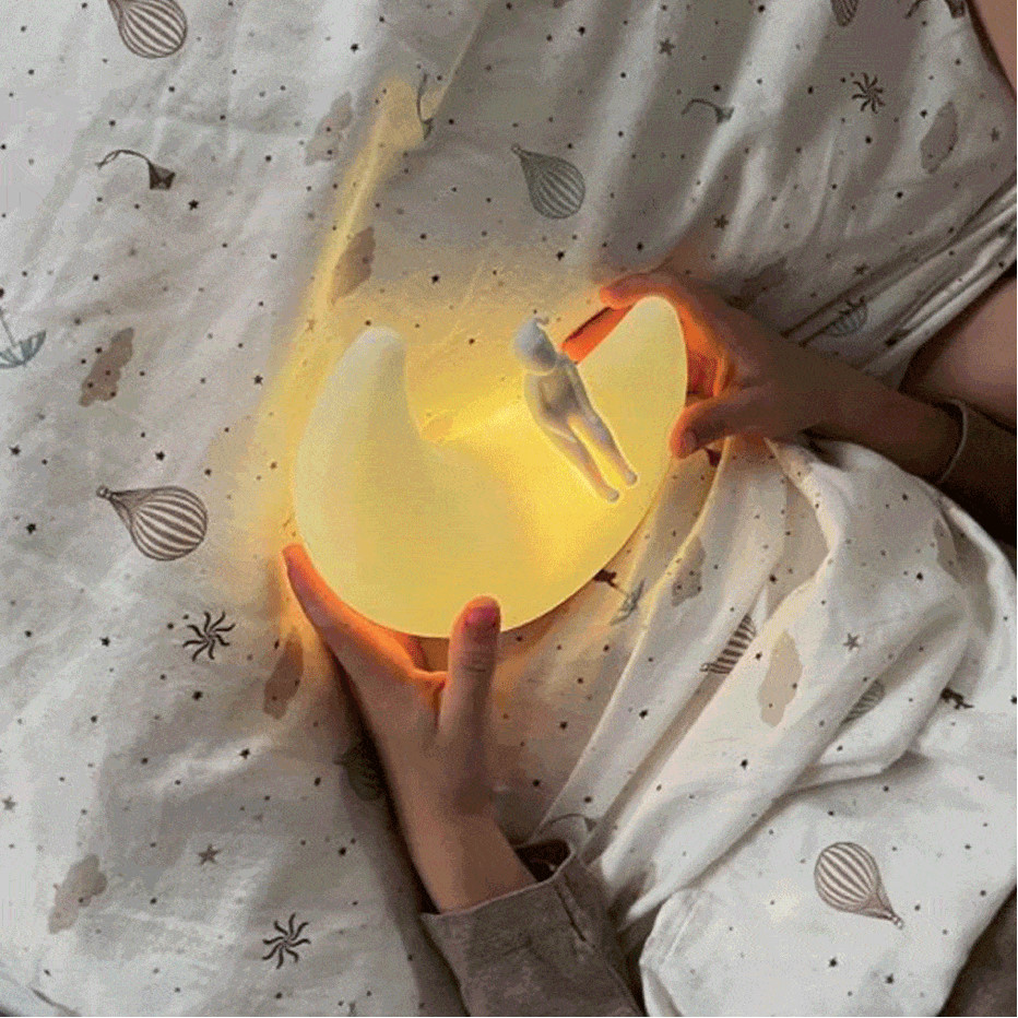 Nachtlicht Mond Rosa 9