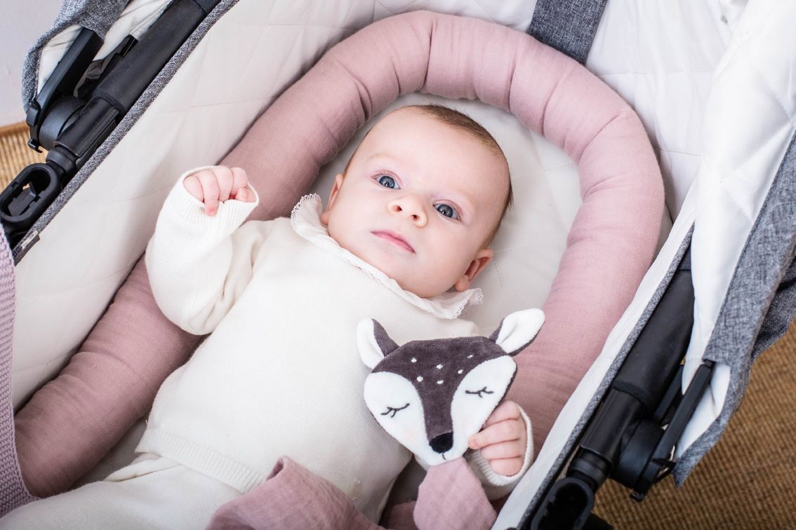 Kinderwagenschlange Pink 2