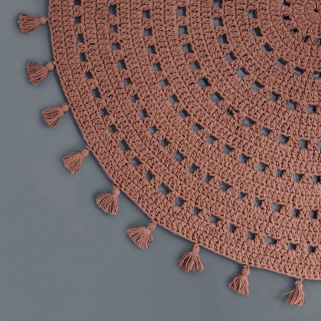 Häkelteppich Nila Kupfer 2