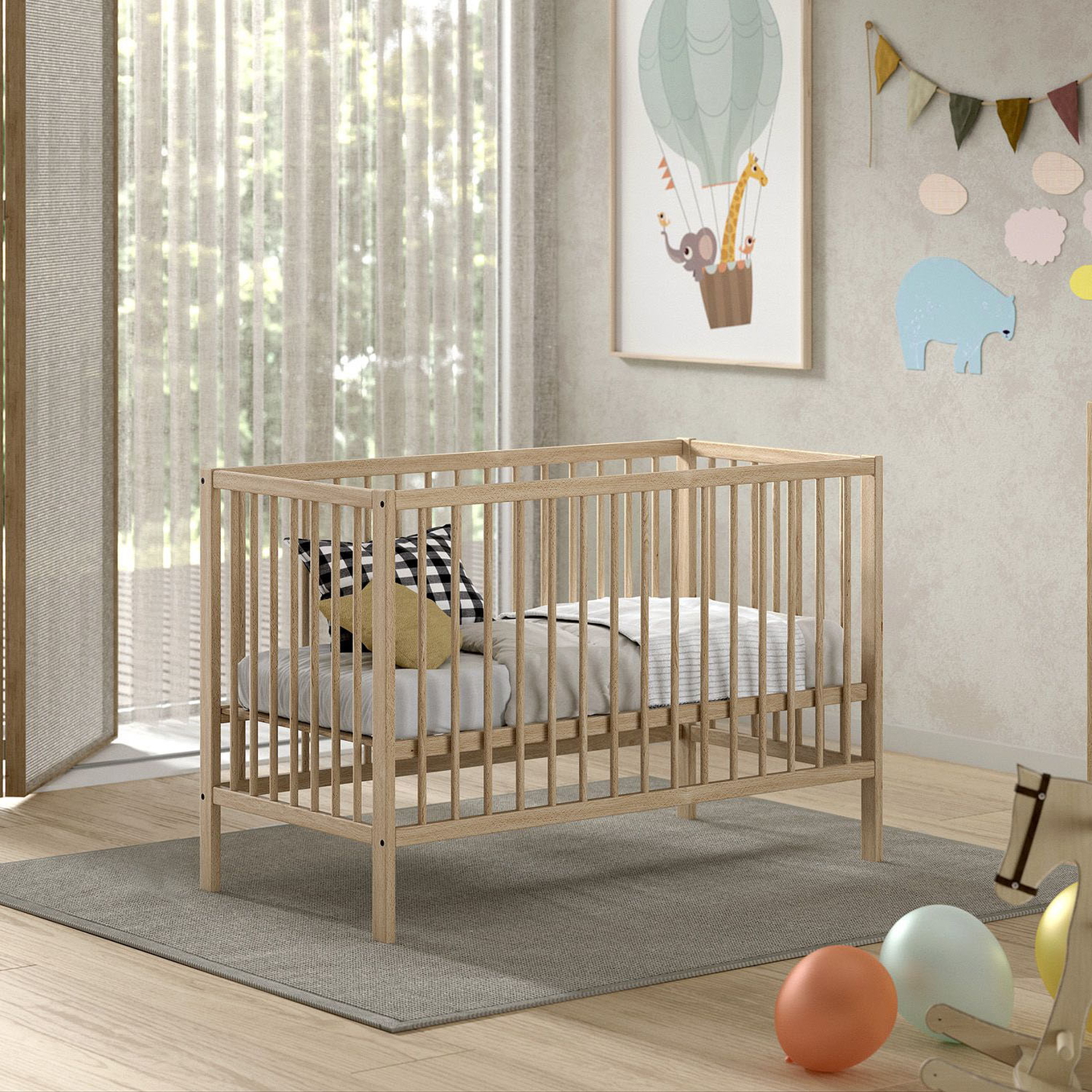 Babybett Dino 60 Holz 2
