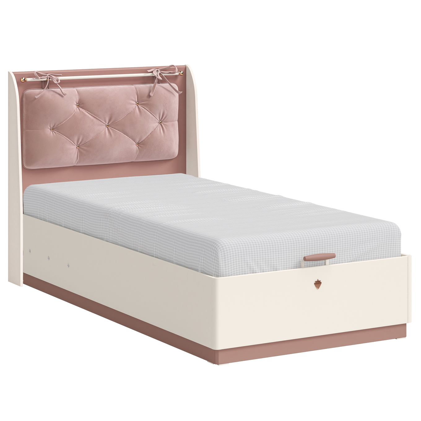 Bett Elegance  mit Stauraum, mit Kopfteil, 100 x 200 cm 1