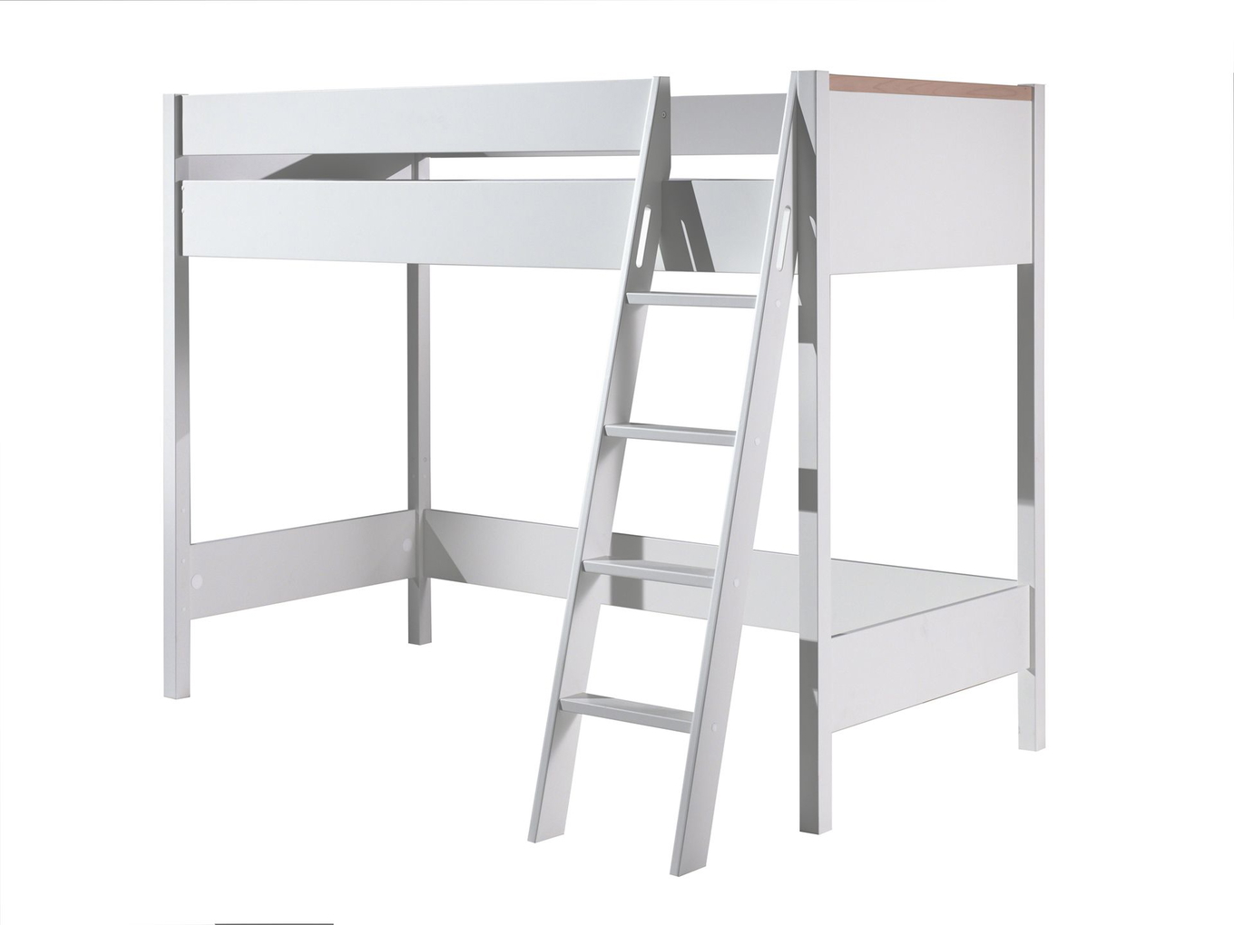 Halbhohes Bett London 2-teilig Set Weiss 5