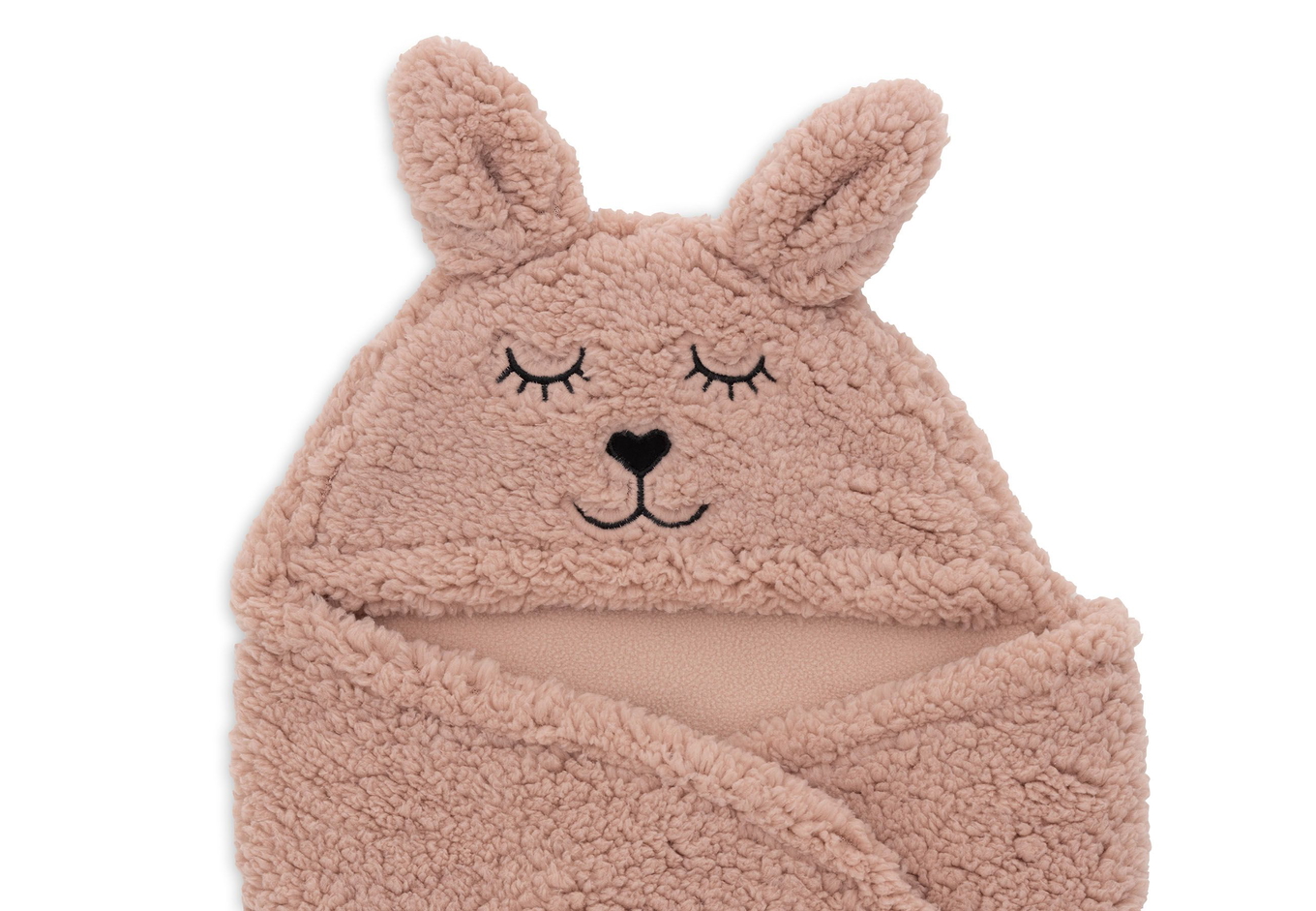 Einschlagdecke für Babyschale Hase Rosa 3