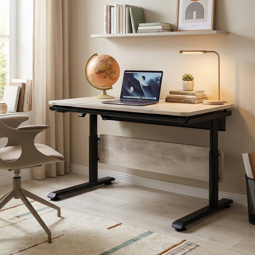 Schreibtisch Diego 105 Schwarz Beige 6