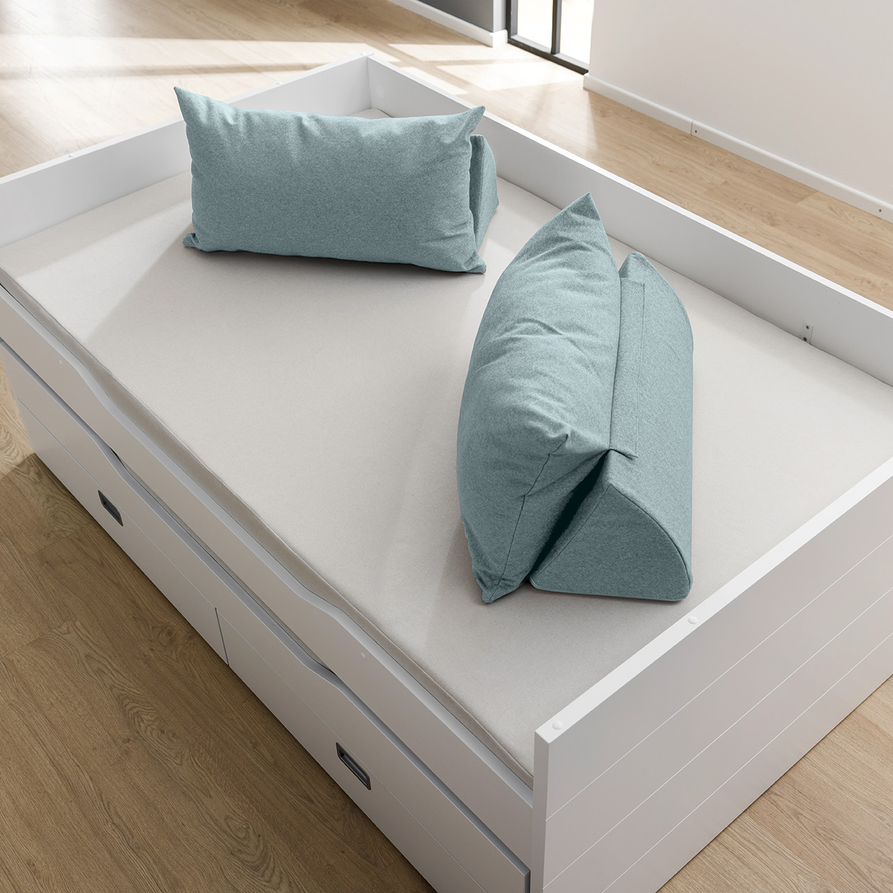 Chillkissen aus Mikrofaser Aschblau