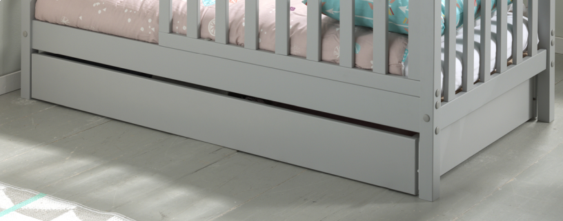 Ausziehkasten Peuterbed Hellgrau 3