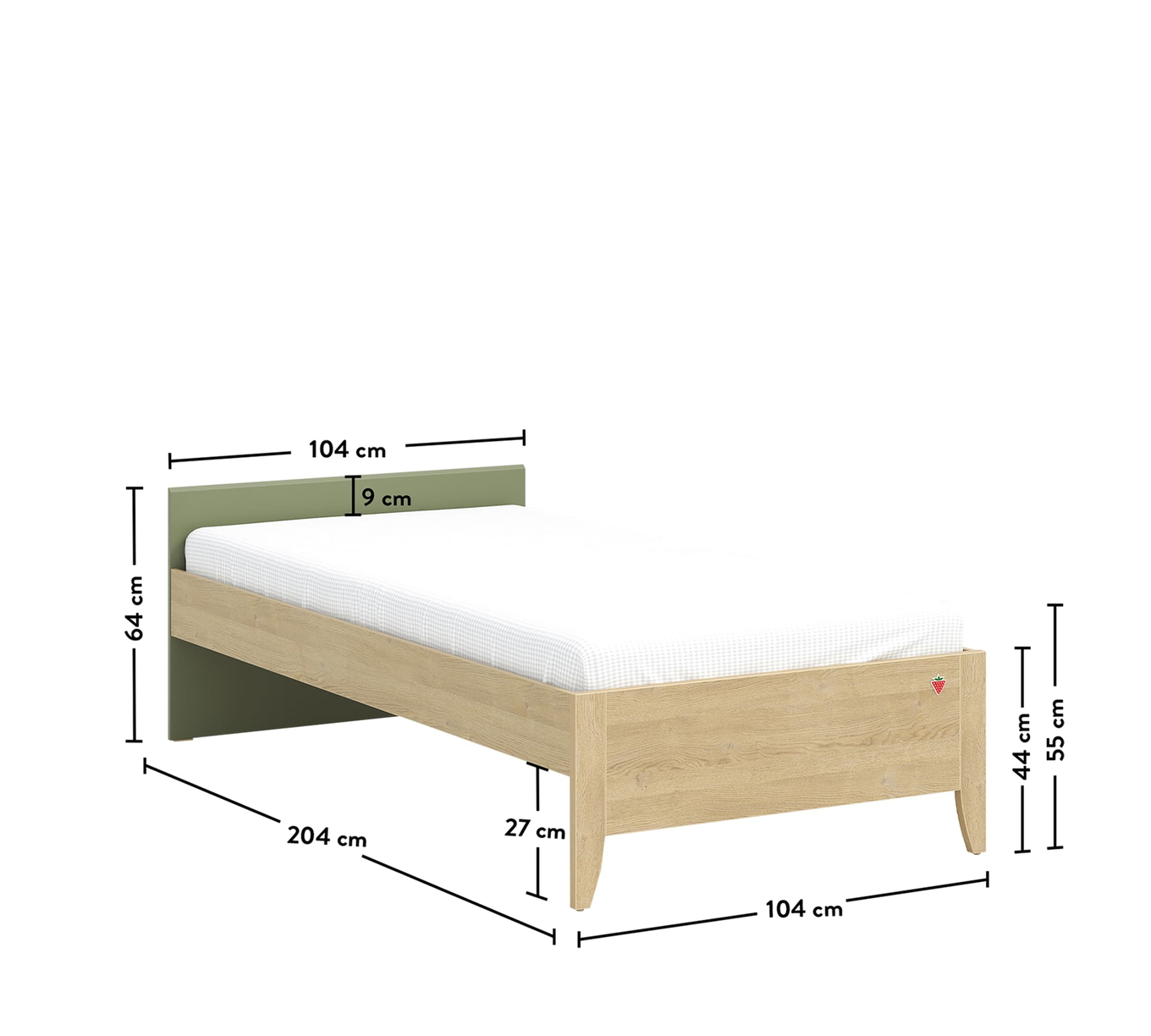Bett Loof ohne Kopfteil, Standard, 100 x 200 cm 3